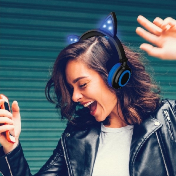 Hype Headphones Hype Wired Blue Led Cat Ear Headphones Poshmark